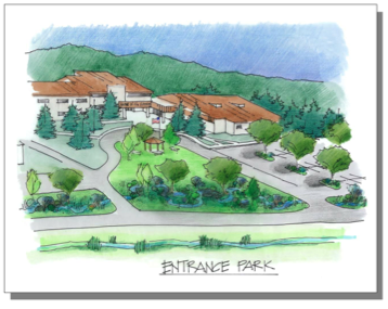 Ruidoso High School entrance park concept