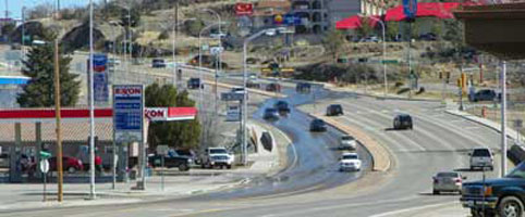 Poor roadway drainage design, Silver City
