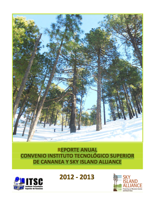 Reporte Anual Convenio Instituto Tecnológico Superior De Cananea Y Sky Island Alliance