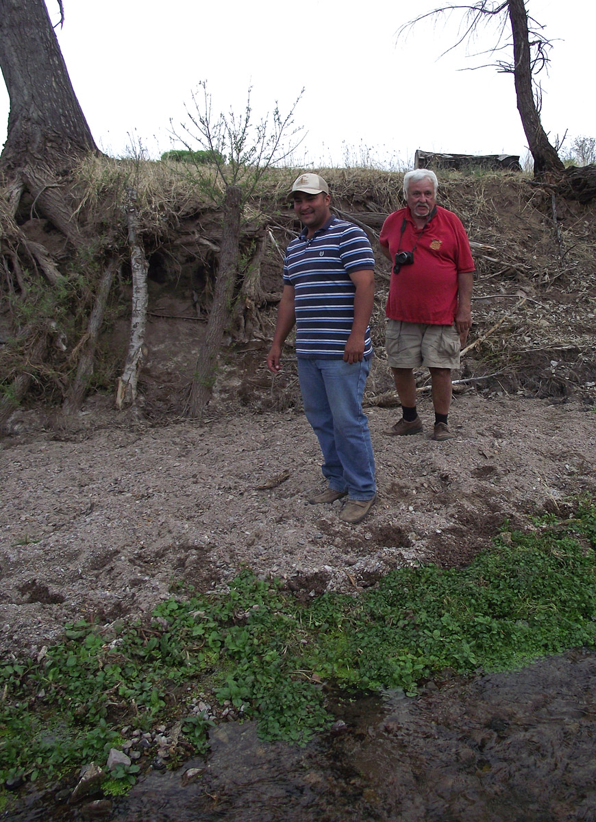 Volunteers working at riparian habitat restoration in Sonora, Mexico